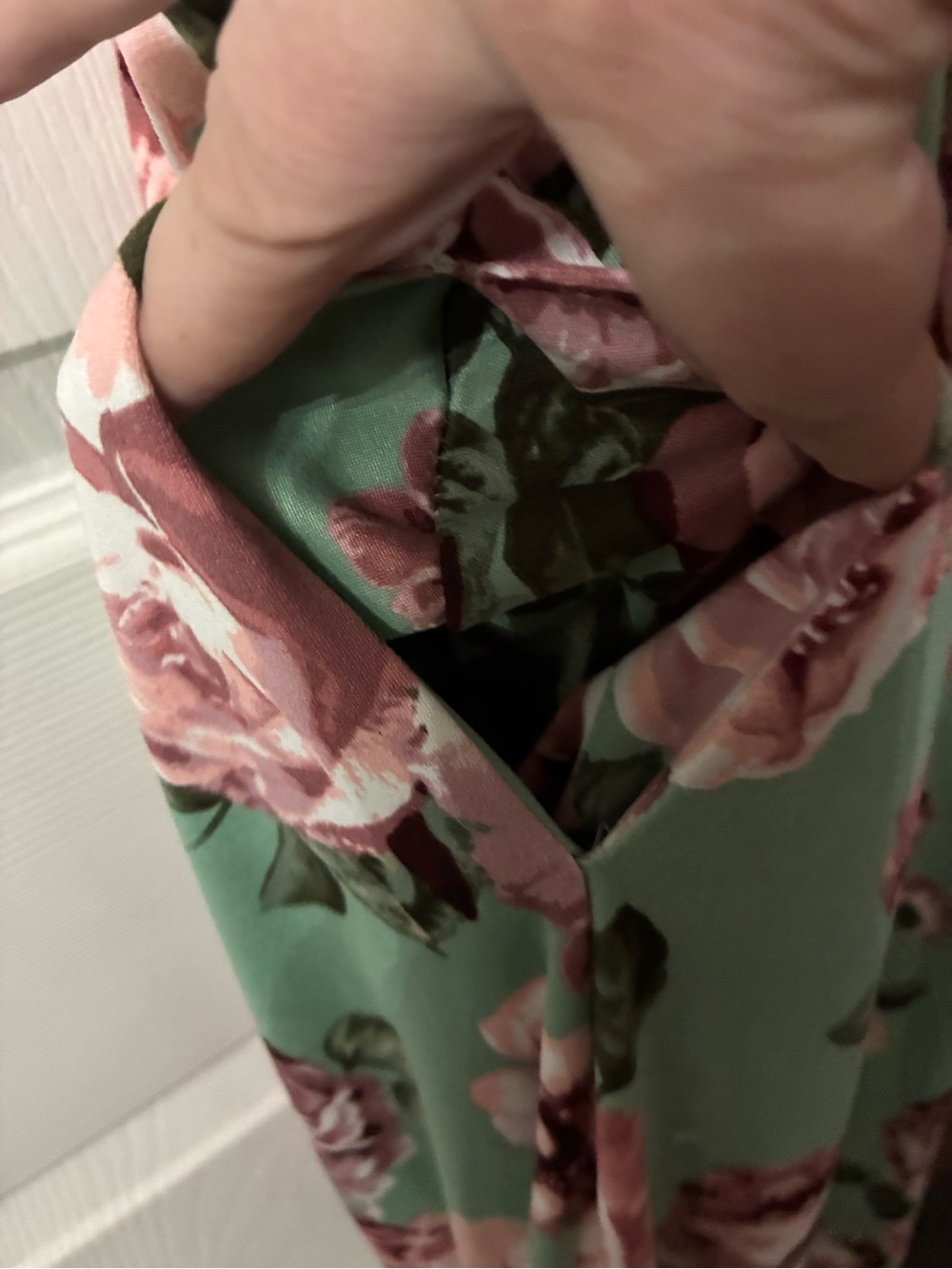 Reborn J Women’s Small Striped Top with Green Floral Maxi Dress - Picture 5 of 7
